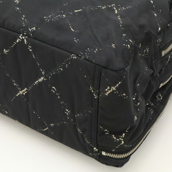 Chanel Travel Line Mini Boston Bag Nylon Black Red - Picture 3 of 9